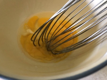 whisking eggs