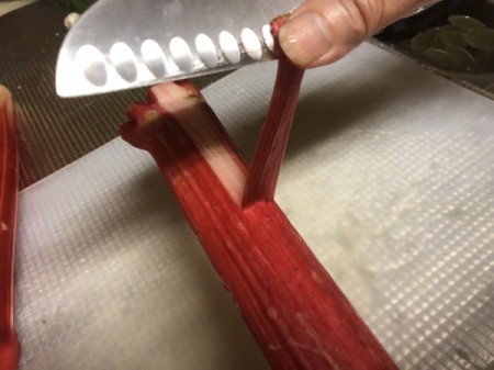 cutting Rhubarb
