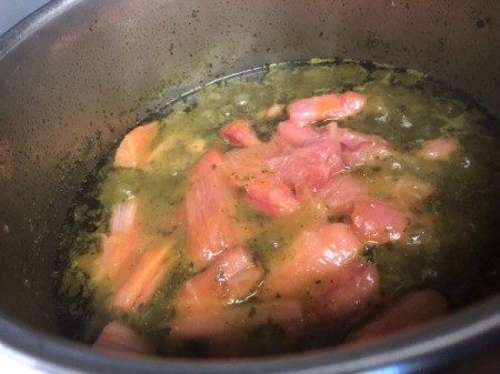 Rhubarb added to Stew