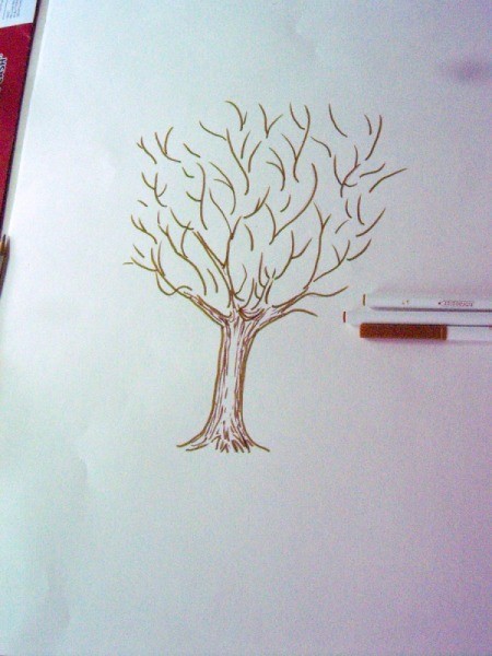 Fingerprint Guest Book Picture - add side branches
