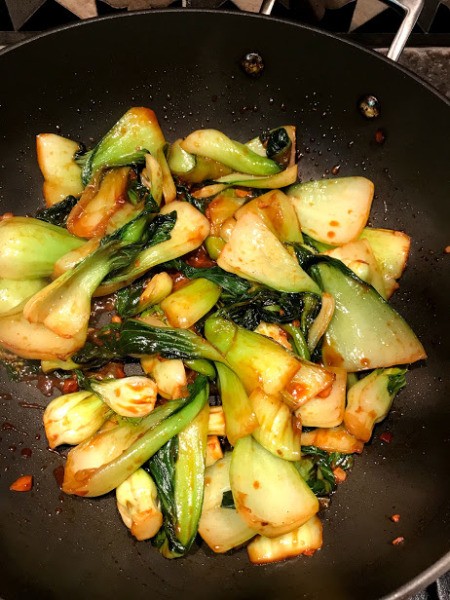 cooking Spicy Bok Choy
