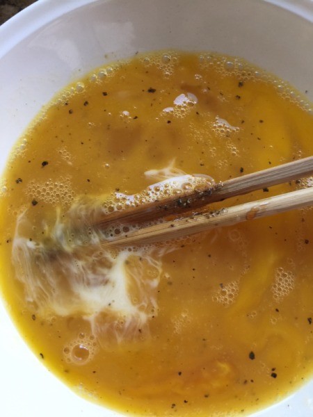 mixing egg
