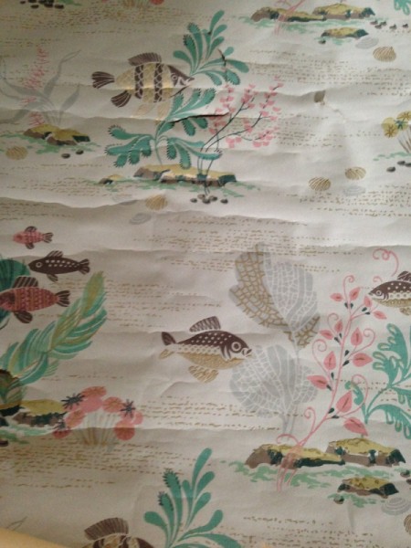 Information on Old Imperial Wallpaper - muted tone design with fish and aquatic plants