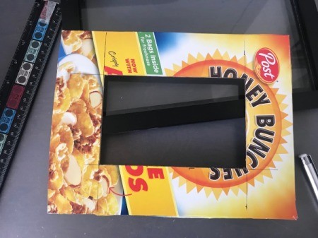 Custom Photo Frame Mat - center of cardboard removed to form mat