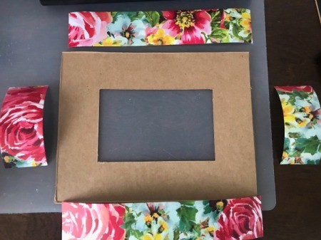 Custom Photo Frame Mat - paper laid out next to mat