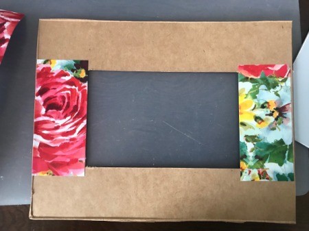 Custom Photo Frame Mat - start sticking on short sides, smooth with credit card