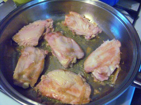 searing Chicken in Skillet