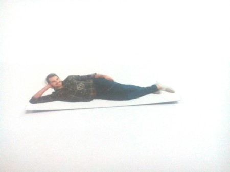 Funny Whale Craft - print out a picture of a man lying down and cut it out