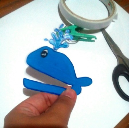 Funny Whale Craft - cut out the whale parts