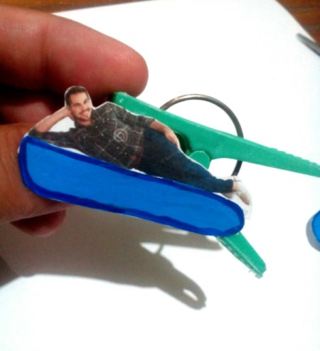 Funny Whale Craft - attach the mouth to the lower side of the clothespin