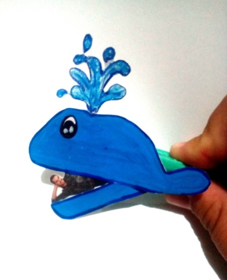 Funny Whale Craft - revealing the man in its mouth