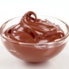 Bowl of chocolate pudding.