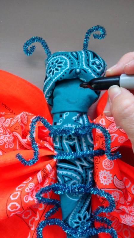 Bandana Butterfly - draw on face with marker