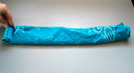 Bandana Butterfly - roll tightly