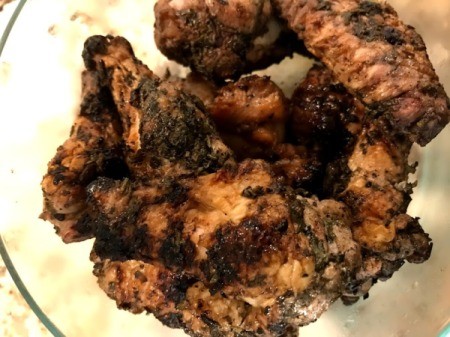 Grilled Herbed Chicken Wings on plate