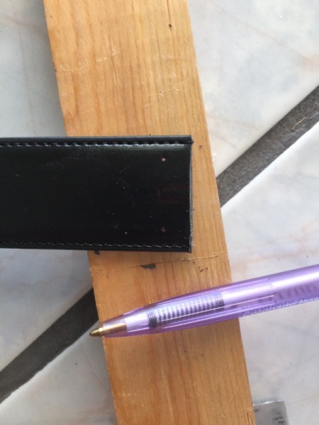 Reconstructed Belt on a Budget - cut off the excess