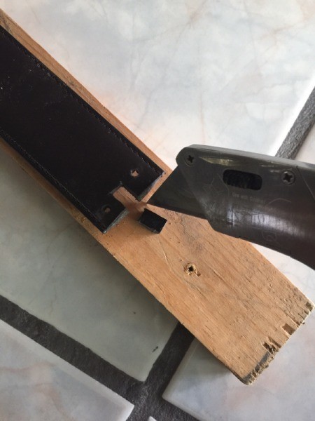 Reconstructed Belt on a Budget - cut out the notch