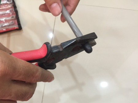 How to Fix a Tent Pole - remove the plastic tip
