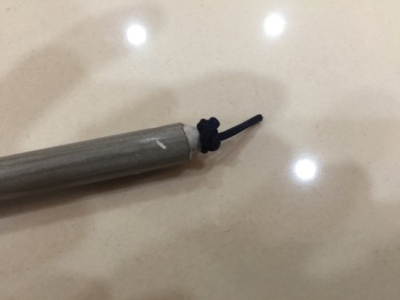 How to Fix a Tent Pole - once threaded tie a triple knot