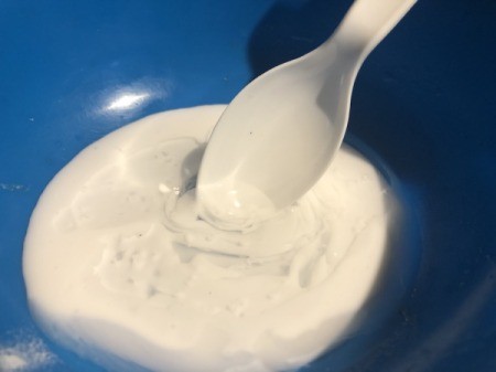 DIY Cleaning Putty - combine ingredients in a bowl, except contact solution