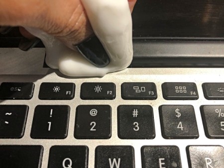 DIY Cleaning Putty - it is ready to use on a keyboard....