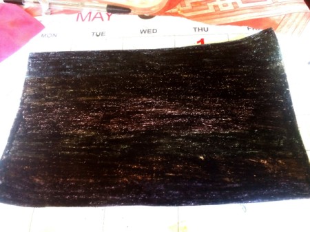 Crayon Etching - page covered in black