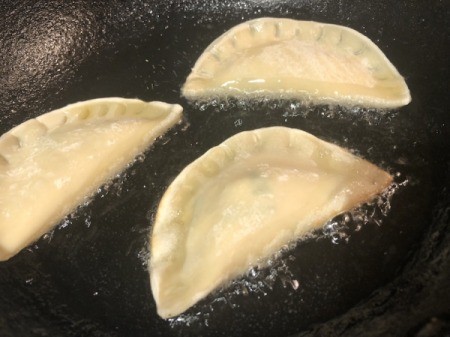 frying sealed wrappers