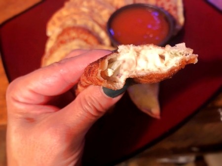 hand held Tuna Cheese Puffs