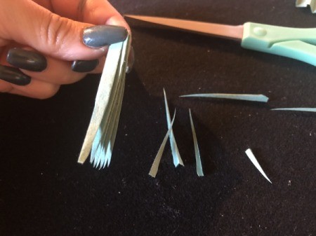 Paper Hyacinths - cut one end into a pointed shape like a leaf