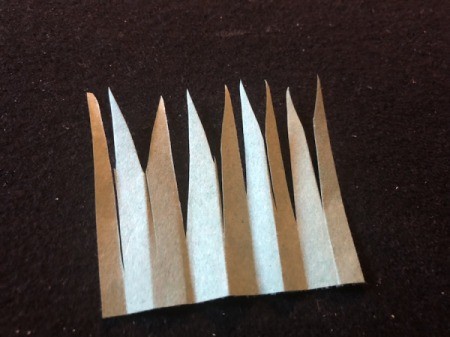 Paper Hyacinths - unfold and make slightly deeper cuts into the folds