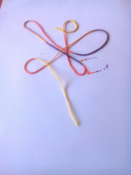 String Art Paintings - lay string on new piece of paper, cover and repeat
