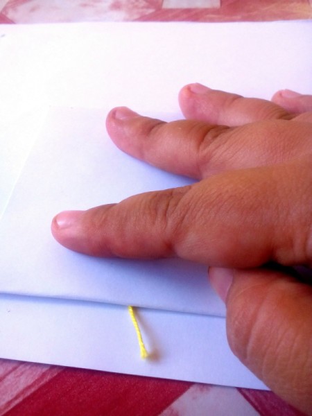 String Art Paintings - cover with scratch paper leaving the unpainted tip our