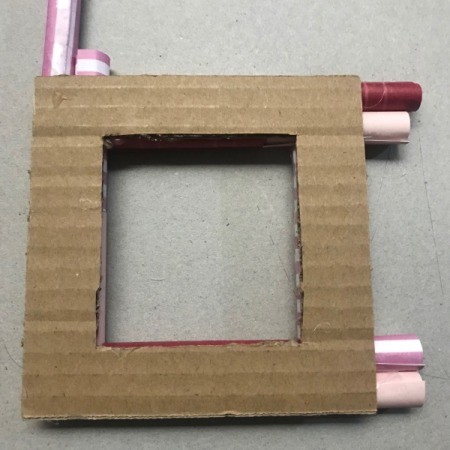 Picture Frame Magnet - flip over and trim excess off with your knife