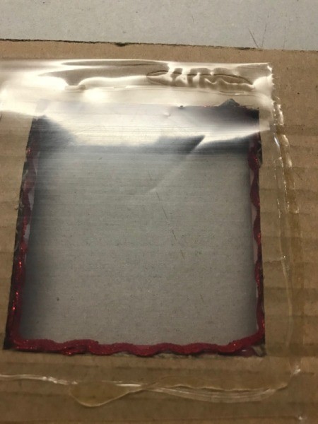 Picture Frame Magnet - cover opening in the frame and use hot glue to secure