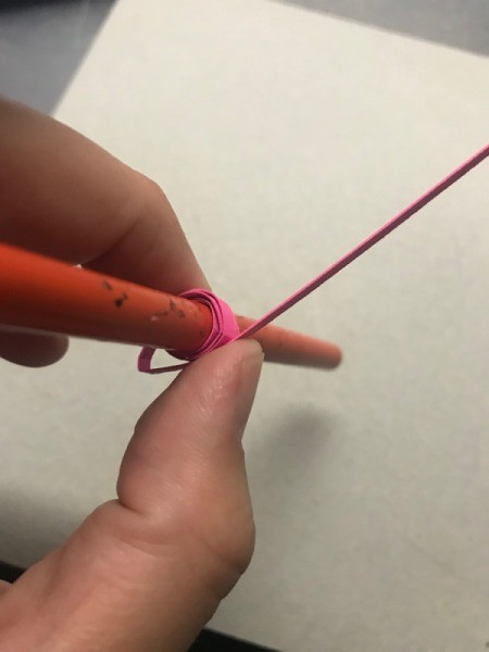 Picture Frame Magnet - paper rolled to just short of the fold