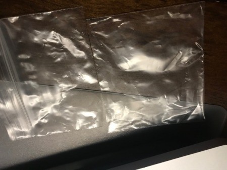 Picture Frame Magnet - cut another square from the plastic bag