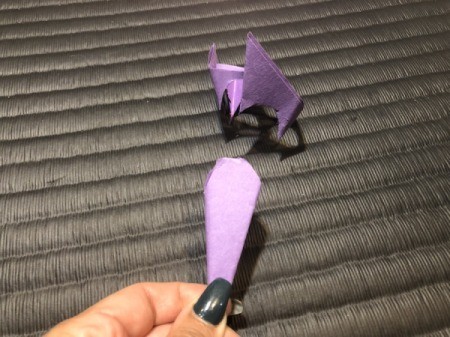 Paper Daisies - trim off the top of the long main triangle