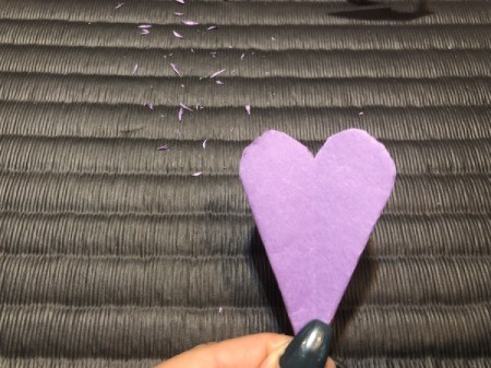 Paper Daisies - unfold to reveal a long heart shape