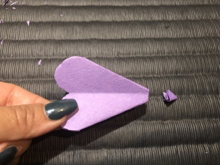 Paper Daisies - cut a tiny piece off the tip of the heart