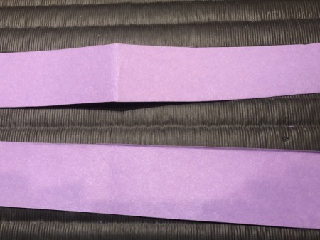 Paper Daisies - cut along the fold to create two thin rectangles