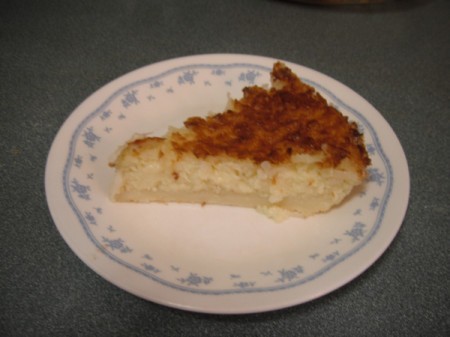 piece of Gluten Free Coconut Pie