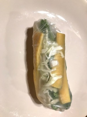 Veggie and Egg Wrap on plate