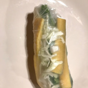 Veggie and Egg Wrap on plate