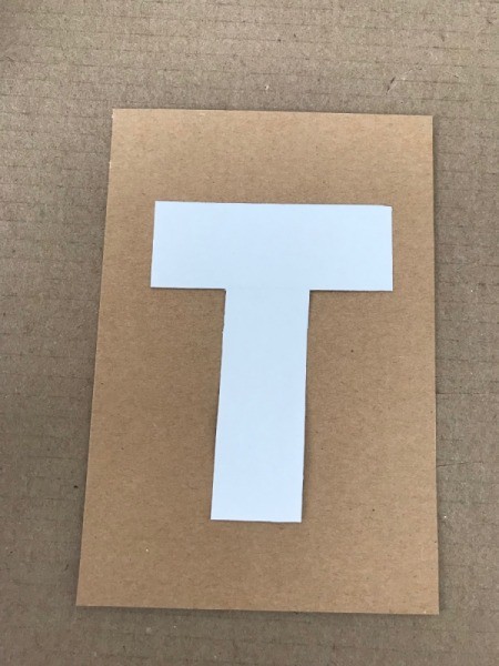 Monogram Initial Picture Frame Art - cut out using your knife