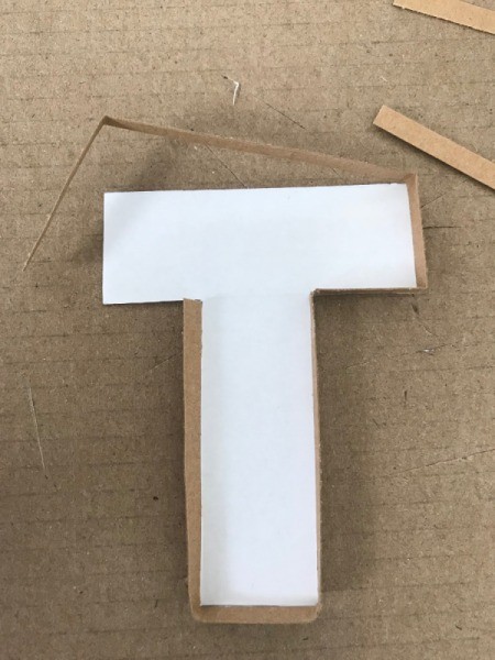 Monogram Initial Picture Frame Art  - fold to turn corners