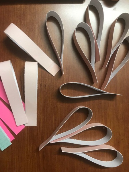 Paper Floral Garland several petals made