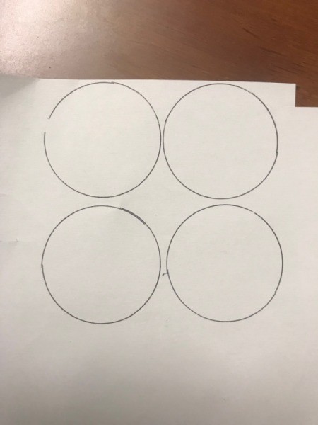 Paper Floral Garland - trace a circle for the flower center