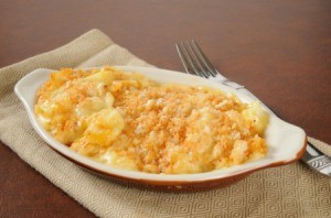 Cheesy potato casserole.