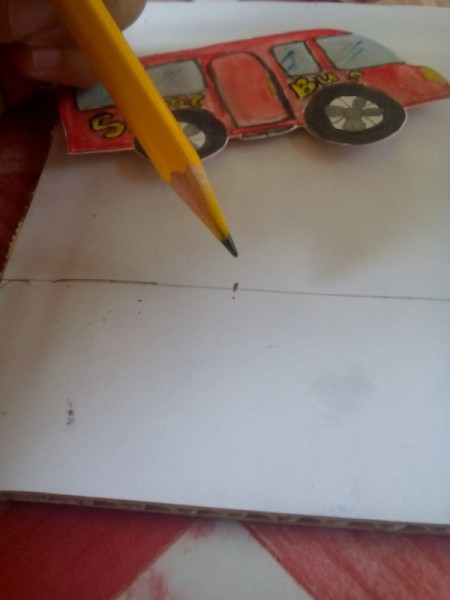 Movable Reading Card - mark on paper 1.5 inches from the left and 3 inches from the right