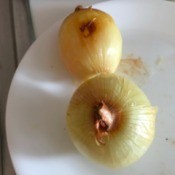 Baked Onions on plate